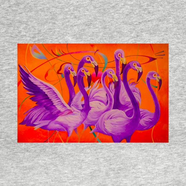 Purple Flamingo by Binovska